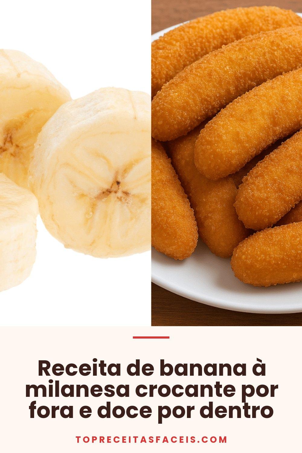 Receita de banana à milanesa crocante por fora e doce por dentro