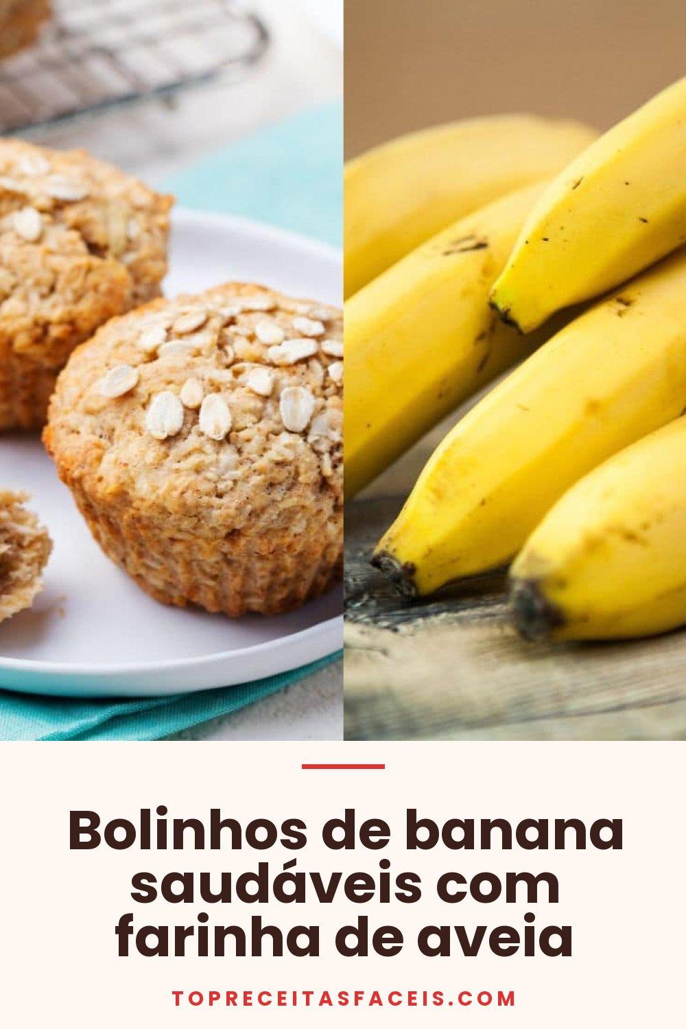 Bolinhos de banana saudáveis com farinha de aveia