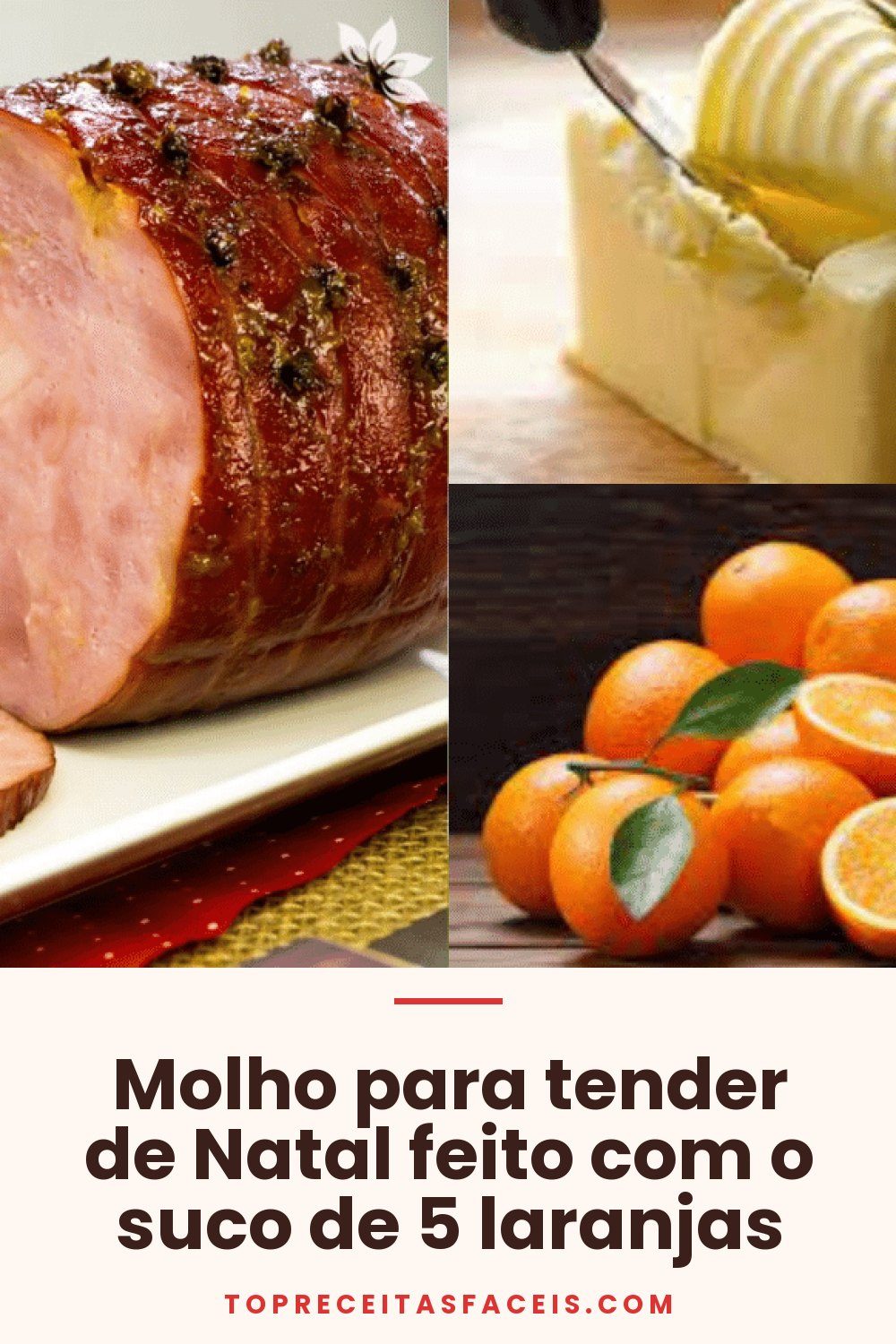 Molho para tender de Natal feito com o suco de 5 laranjas