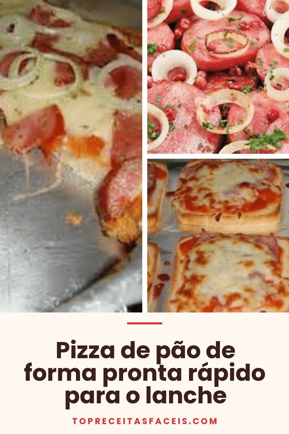 Pizza de pão de forma pronta rápido para o lanche