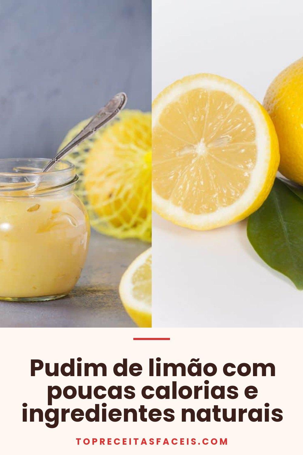 Pudim de limão com poucas calorias e ingredientes naturais