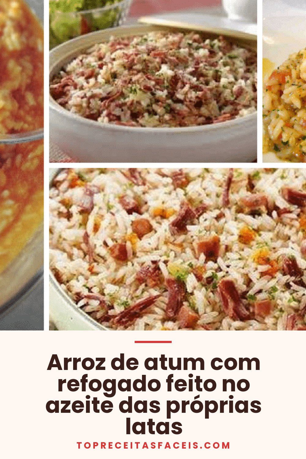 Arroz de atum com refogado feito no azeite das próprias latas
