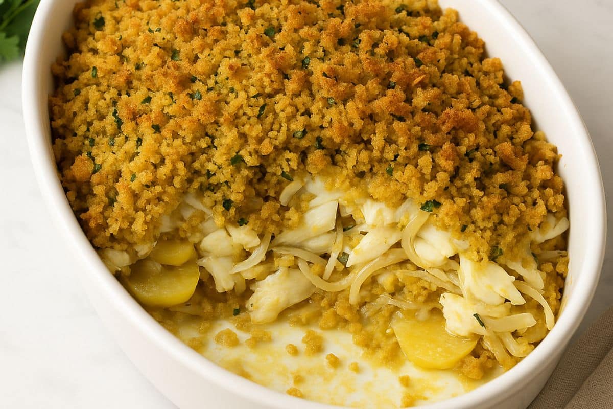 receita bacalhau gratinado com broa