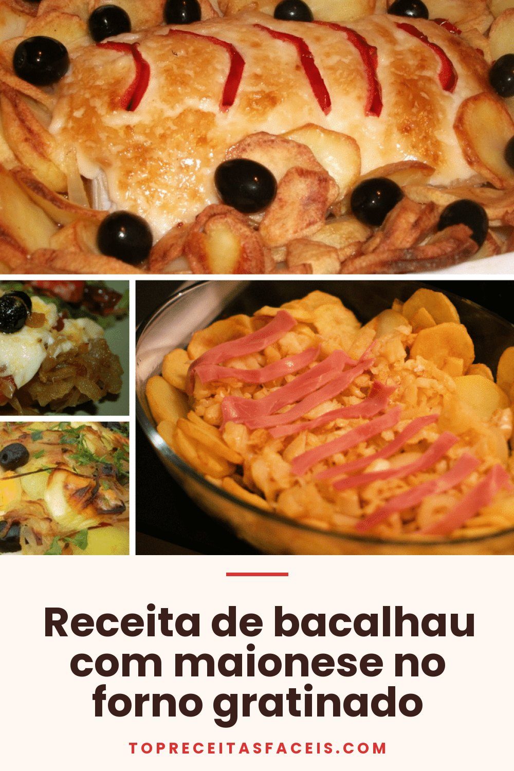 Receita de bacalhau com maionese no forno gratinado