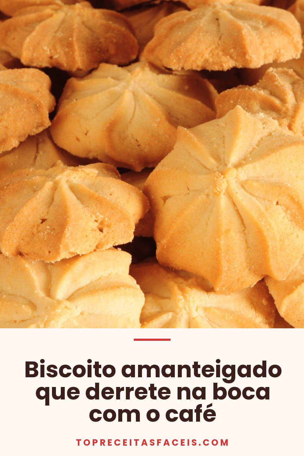 Biscoito amanteigado que derrete na boca com o café