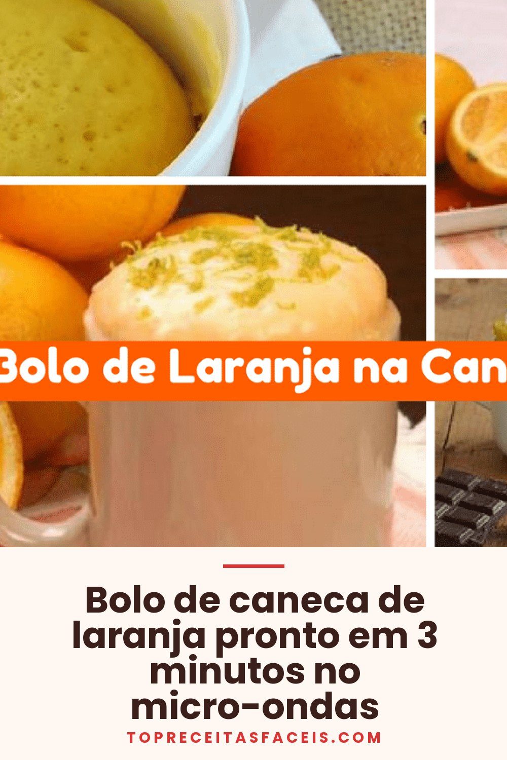 Bolo de caneca de laranja pronto em 3 minutos no micro-ondas