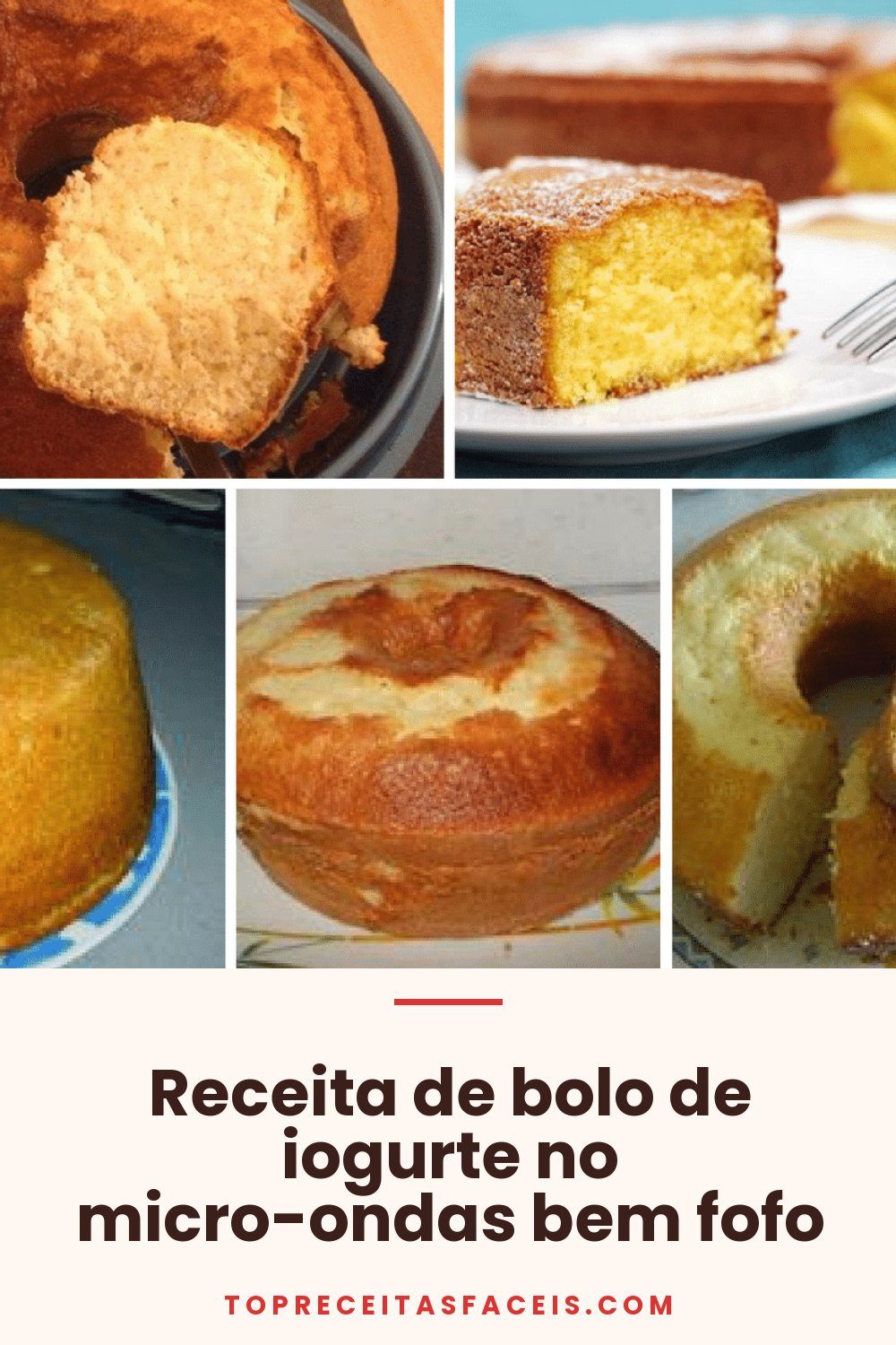 Receita de bolo de iogurte no micro-ondas bem fofo