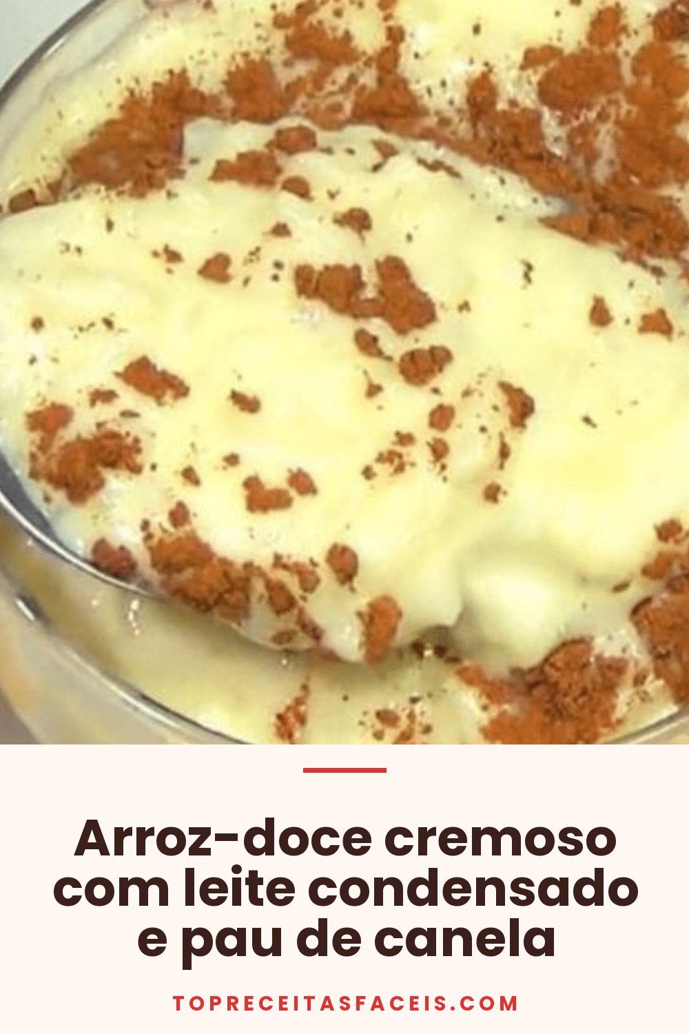 Arroz-doce cremoso com leite condensado e pau de canela