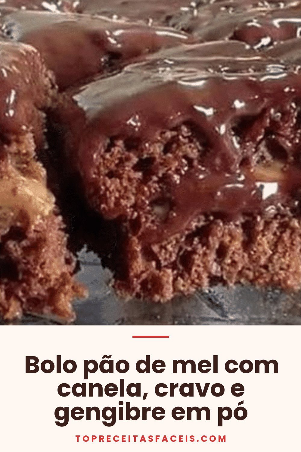 Bolo pão de mel com canela, cravo e gengibre em pó
