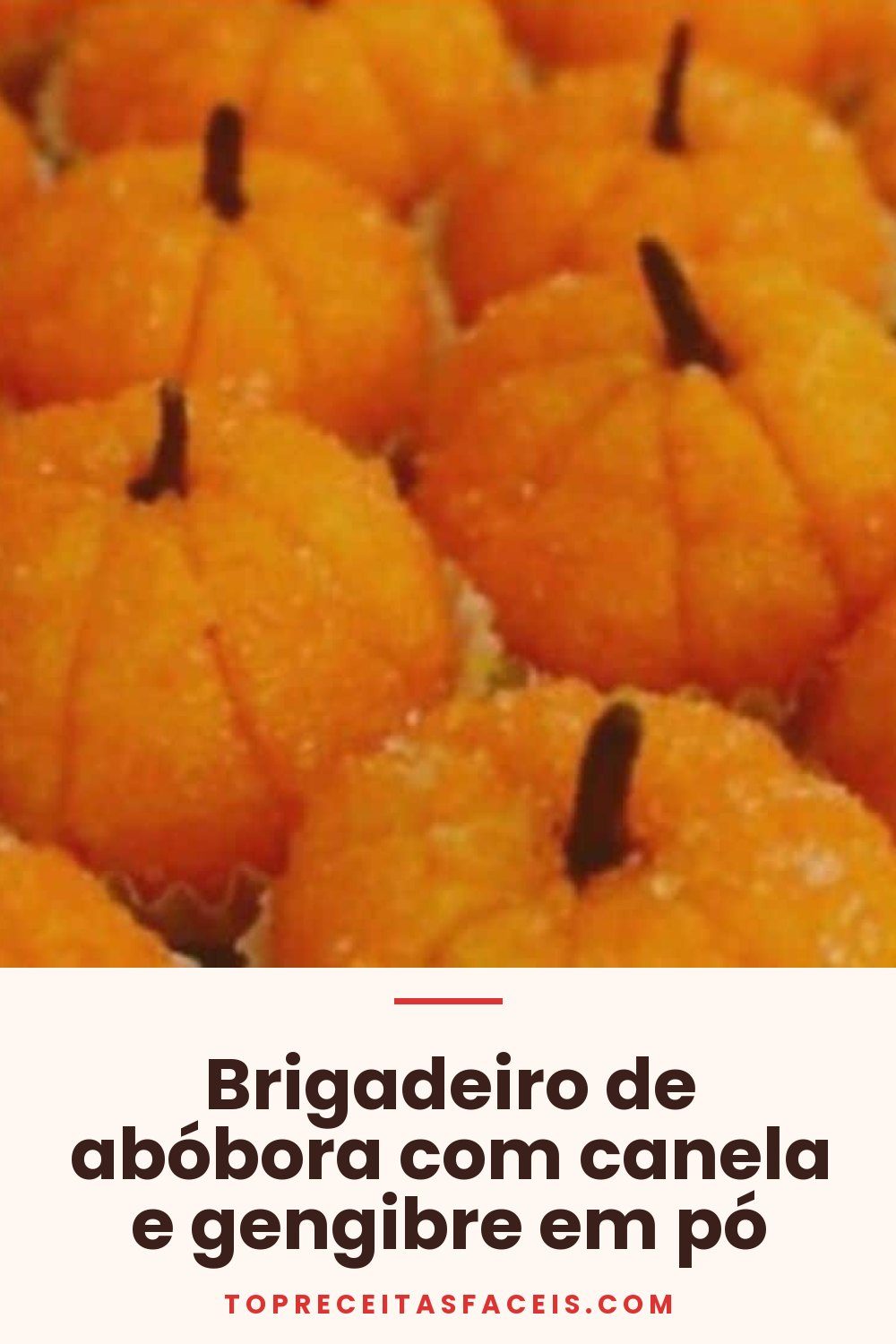 Brigadeiro de abóbora com canela e gengibre em pó