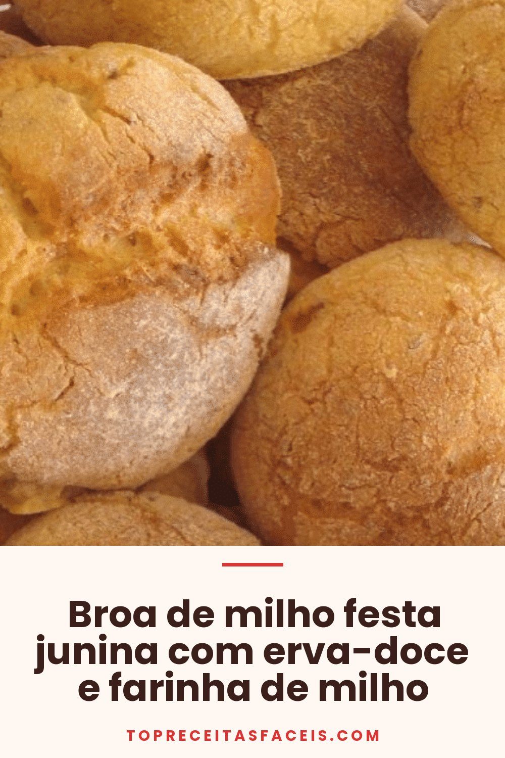 Broa de milho festa junina com erva-doce e farinha de milho