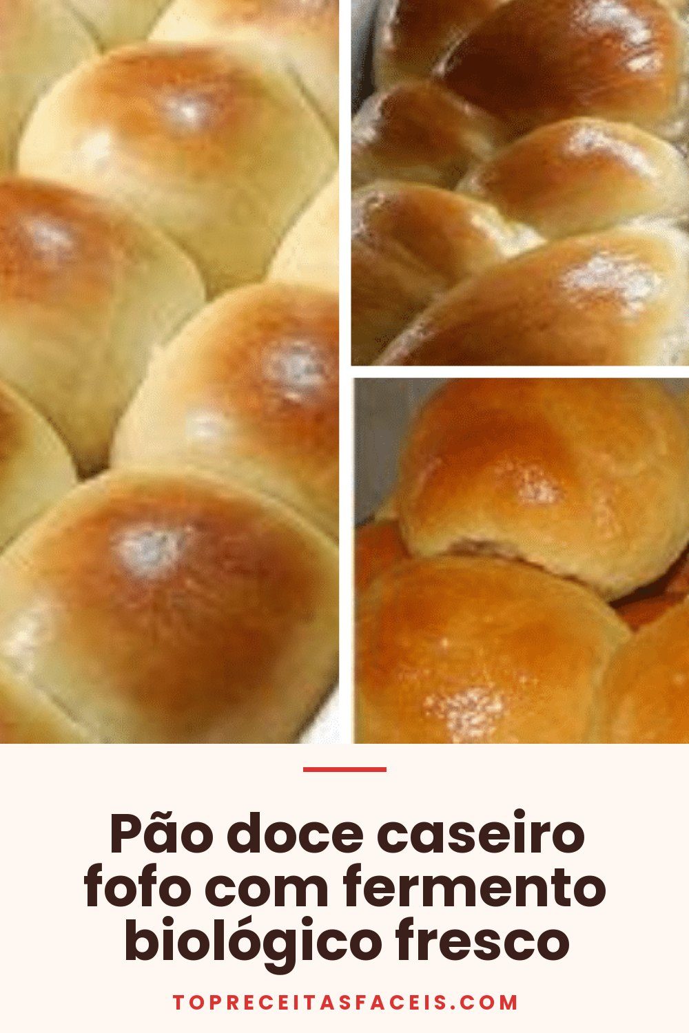 Pão doce caseiro fofo com fermento biológico fresco
