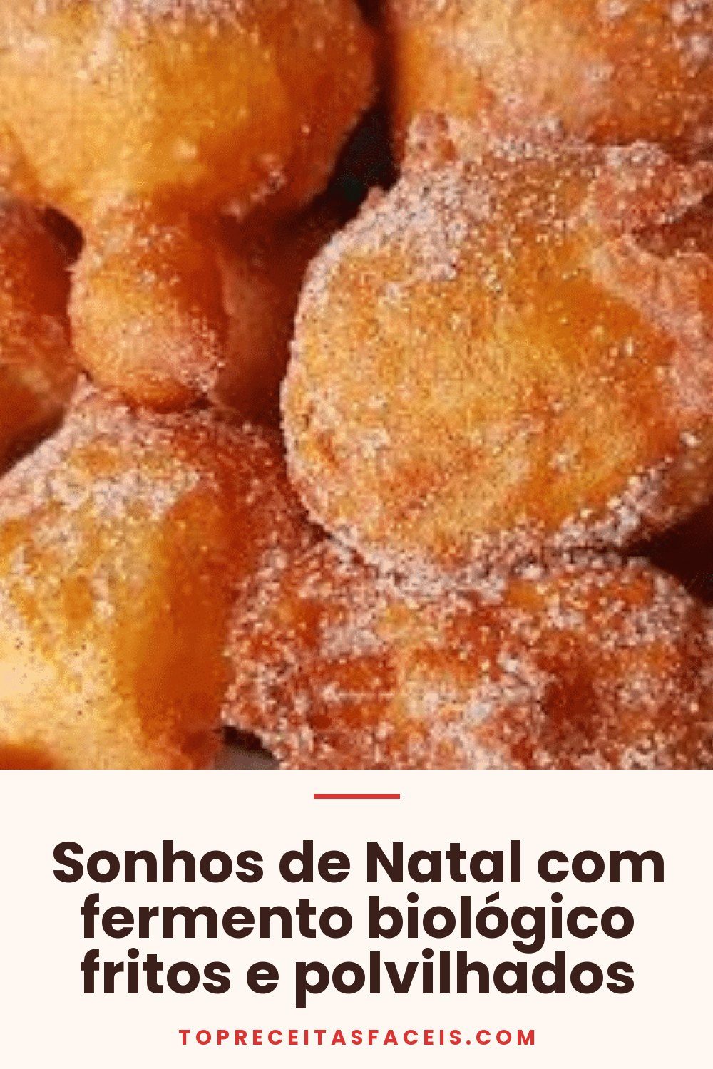 Sonhos de Natal com fermento biológico fritos e polvilhados