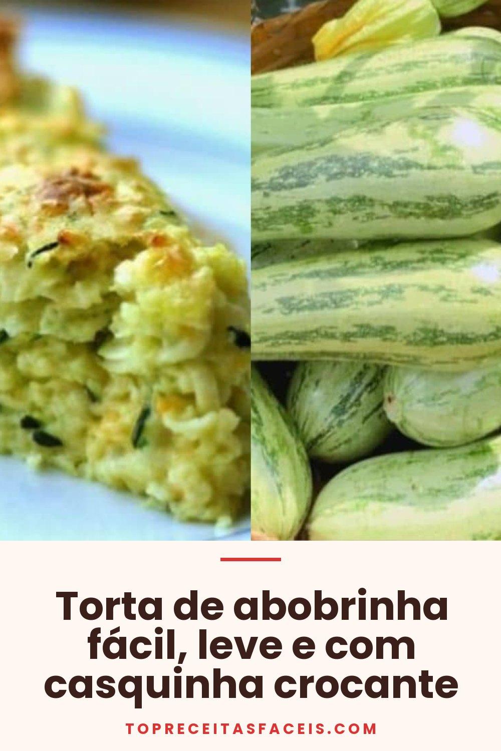 Torta de abobrinha fácil, leve e com casquinha crocante