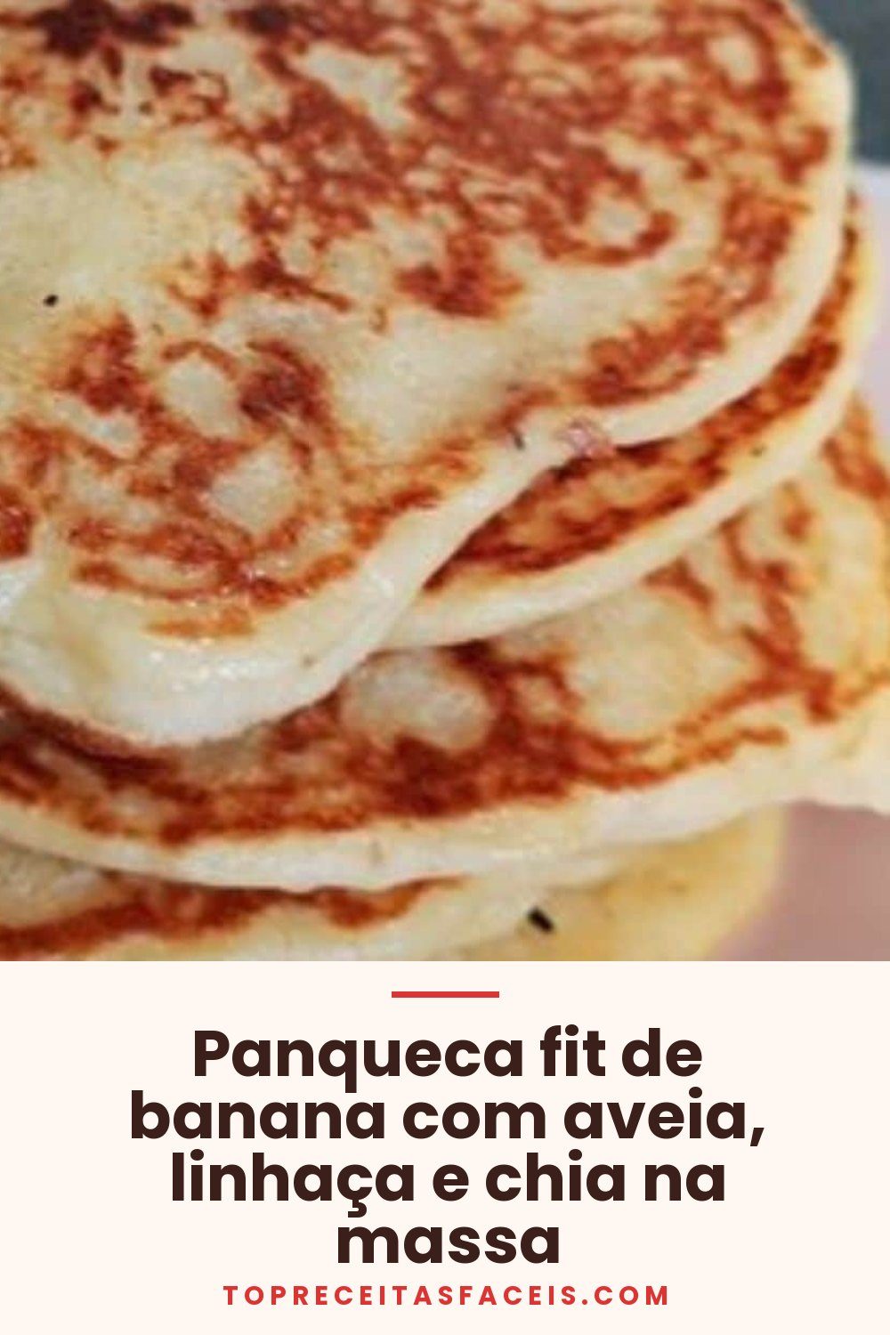 Panqueca fit de banana com aveia, linhaça e chia na massa