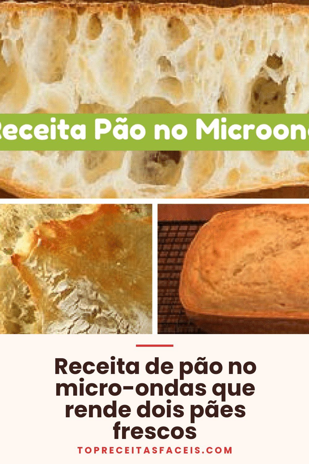 Receita de pão no micro-ondas que rende dois pães frescos