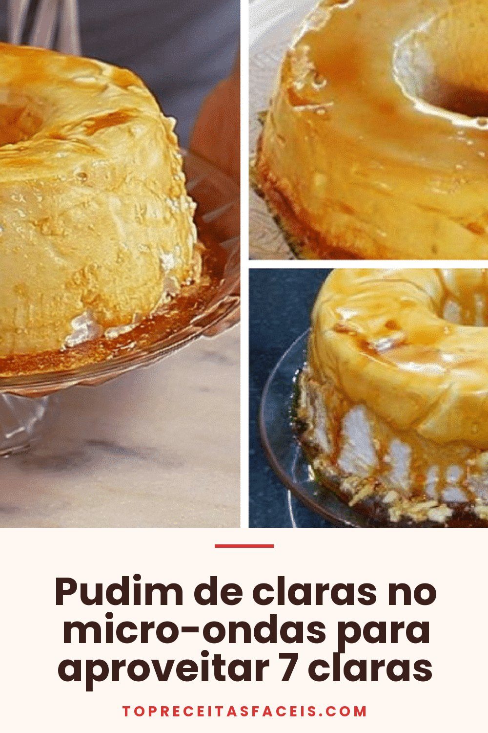Pudim de claras no micro-ondas para aproveitar 7 claras
