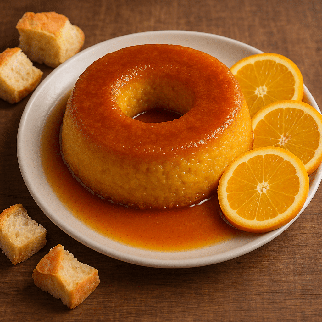 receita pudim pao laranja