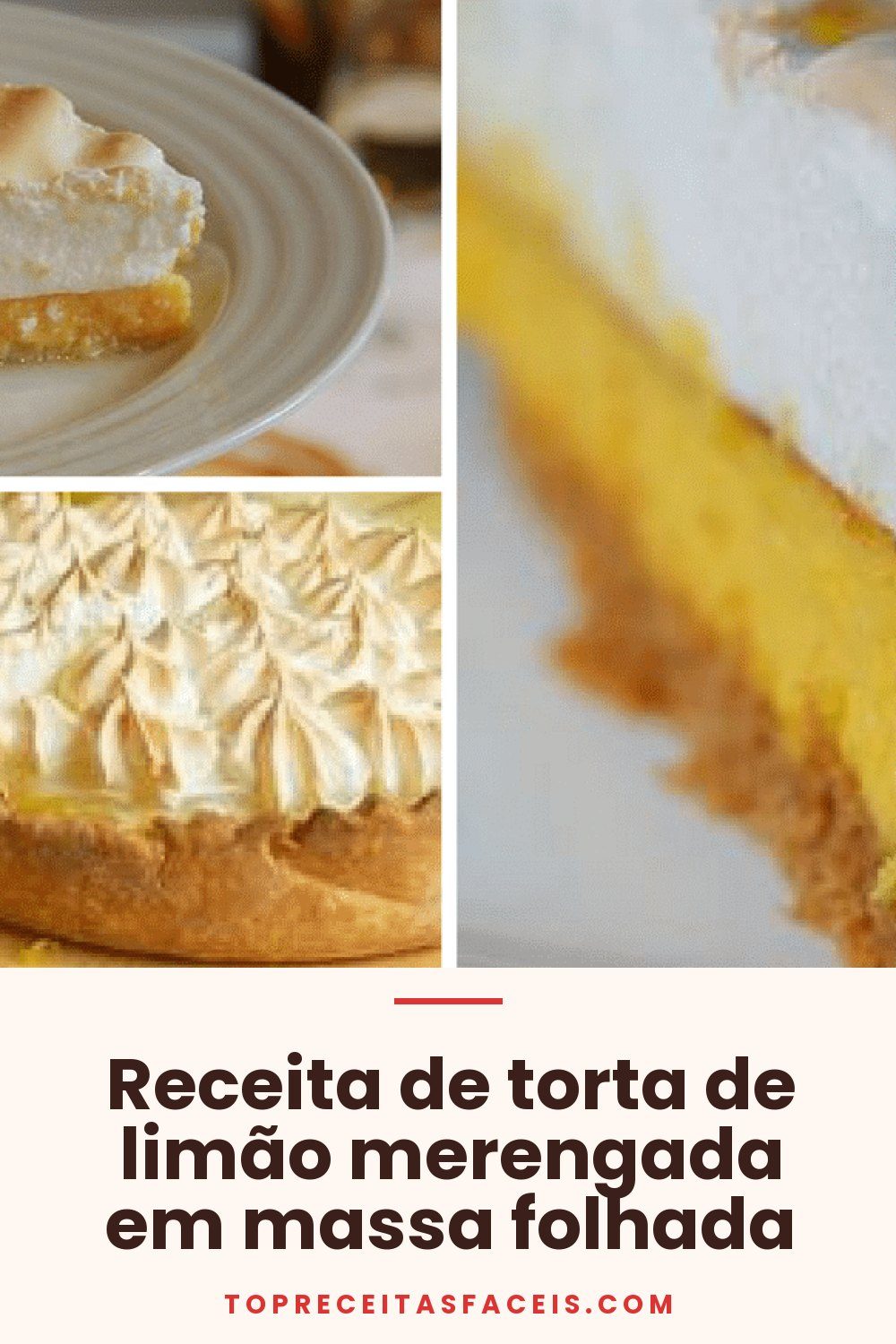 Receita de torta de limão merengada em massa folhada