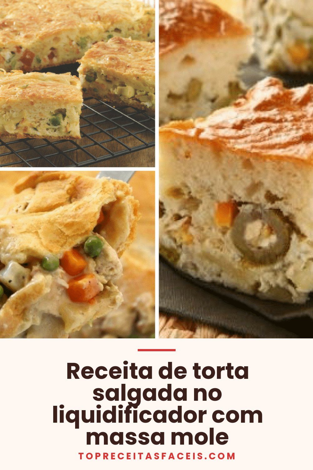 Receita de torta salgada no liquidificador com massa mole