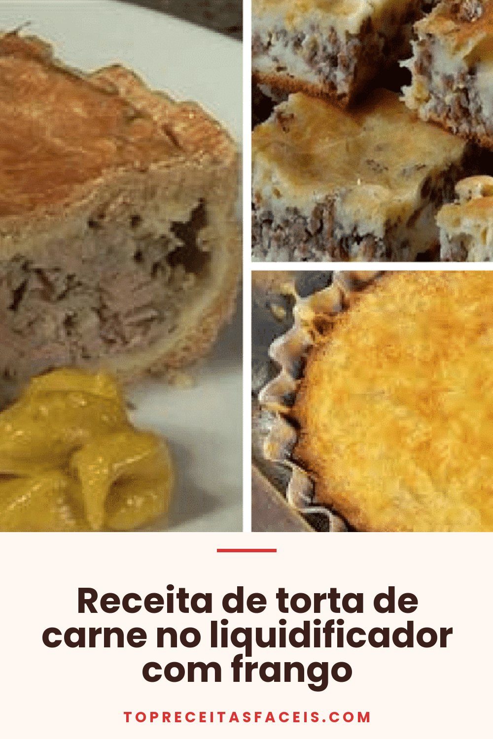 Receita de torta de carne no liquidificador com frango